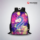 Unicorn Digital Printed Backpack for Class 1 to 3