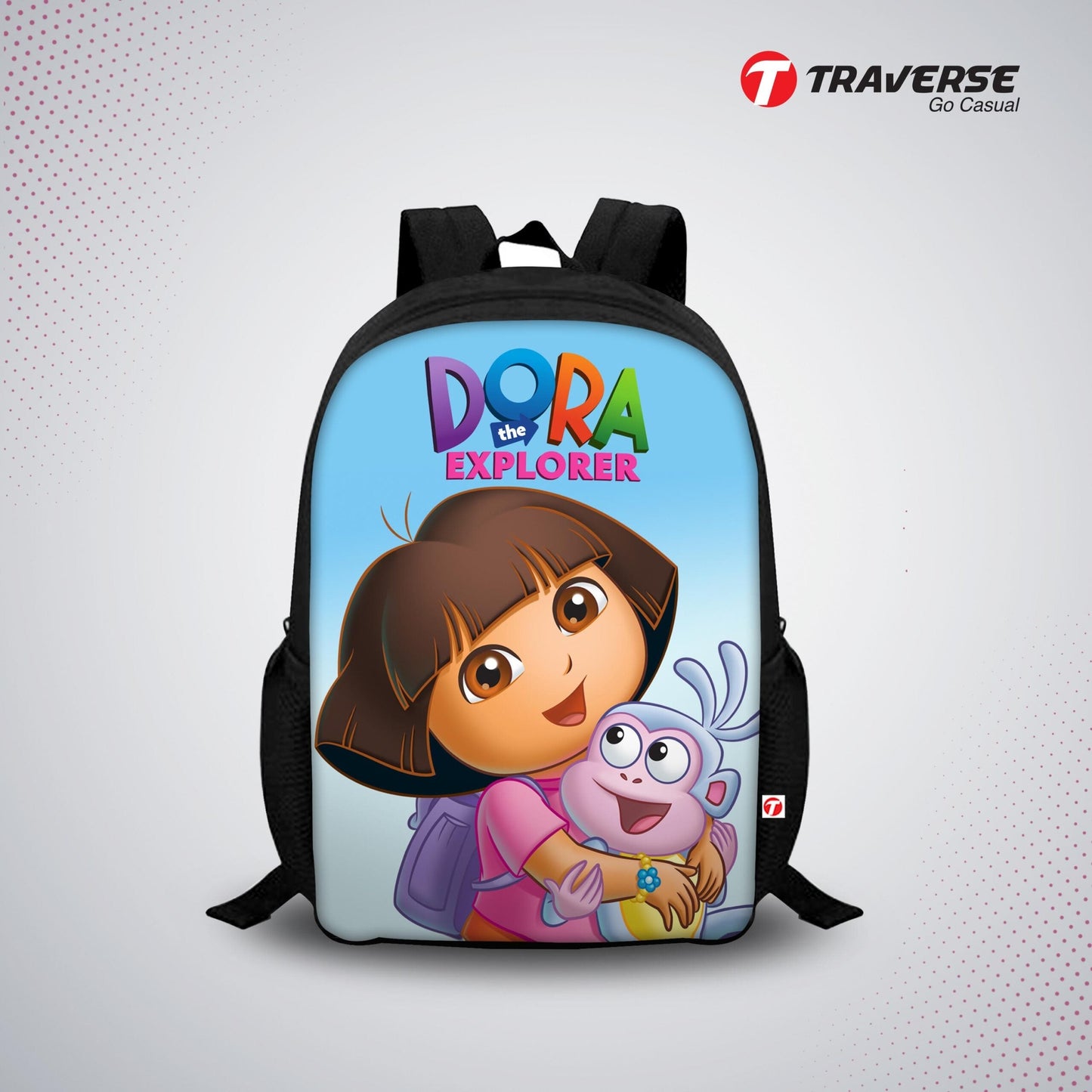 Dora Digital Printed Backpack for Class 1 to 3