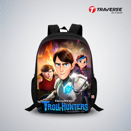 Troll Hunter Digital Printed Backpack for Class 1 to 3