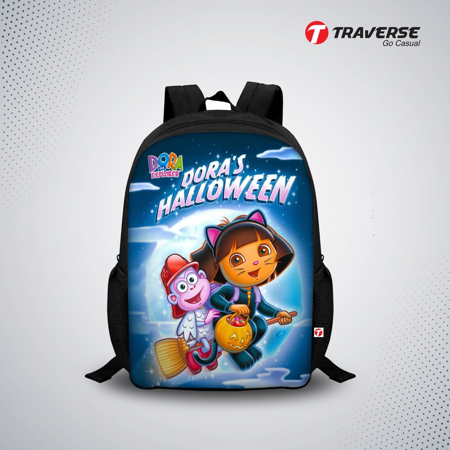 Dora the Explorer Digital Printed Backpack for Class 1 to 3