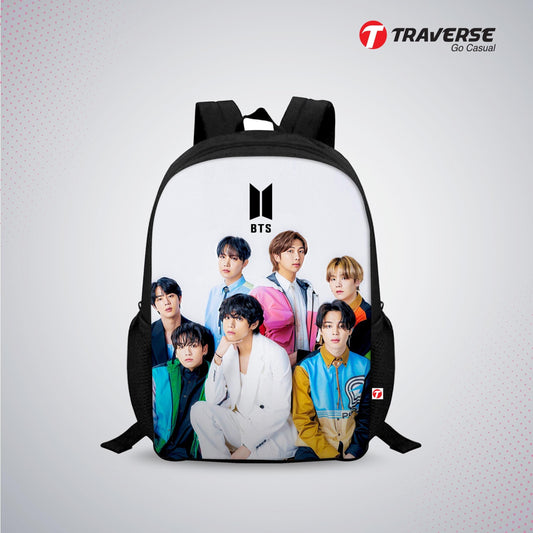 BTS College Backpack- Digitally printed on fabric by Traverse