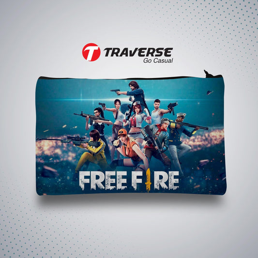 Free Fire Pencil Pouch (Digitally printed on Cloth)