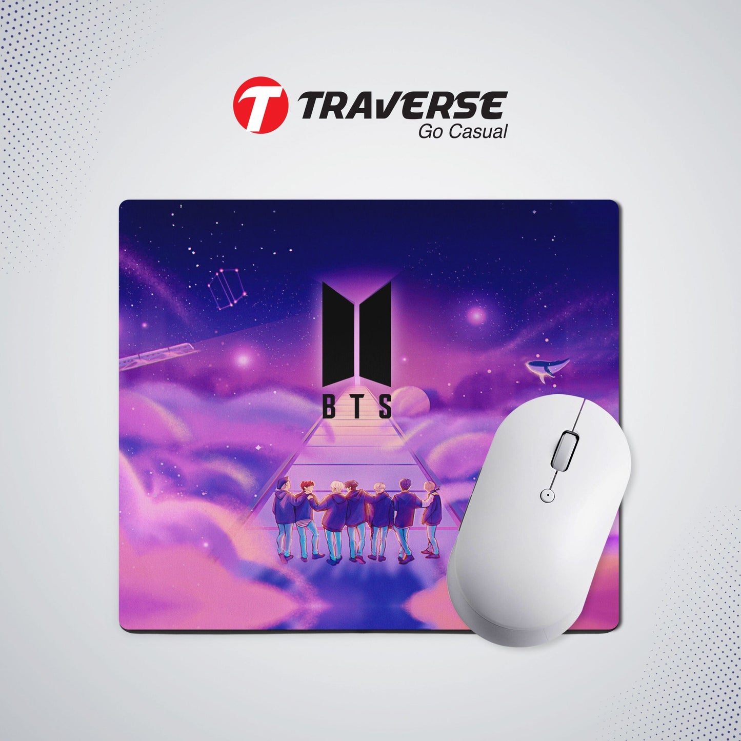 Pack of 3 BTS Army - Bundle Offer - Backpack , BTS Box Pouch with BTS Mouse Pad