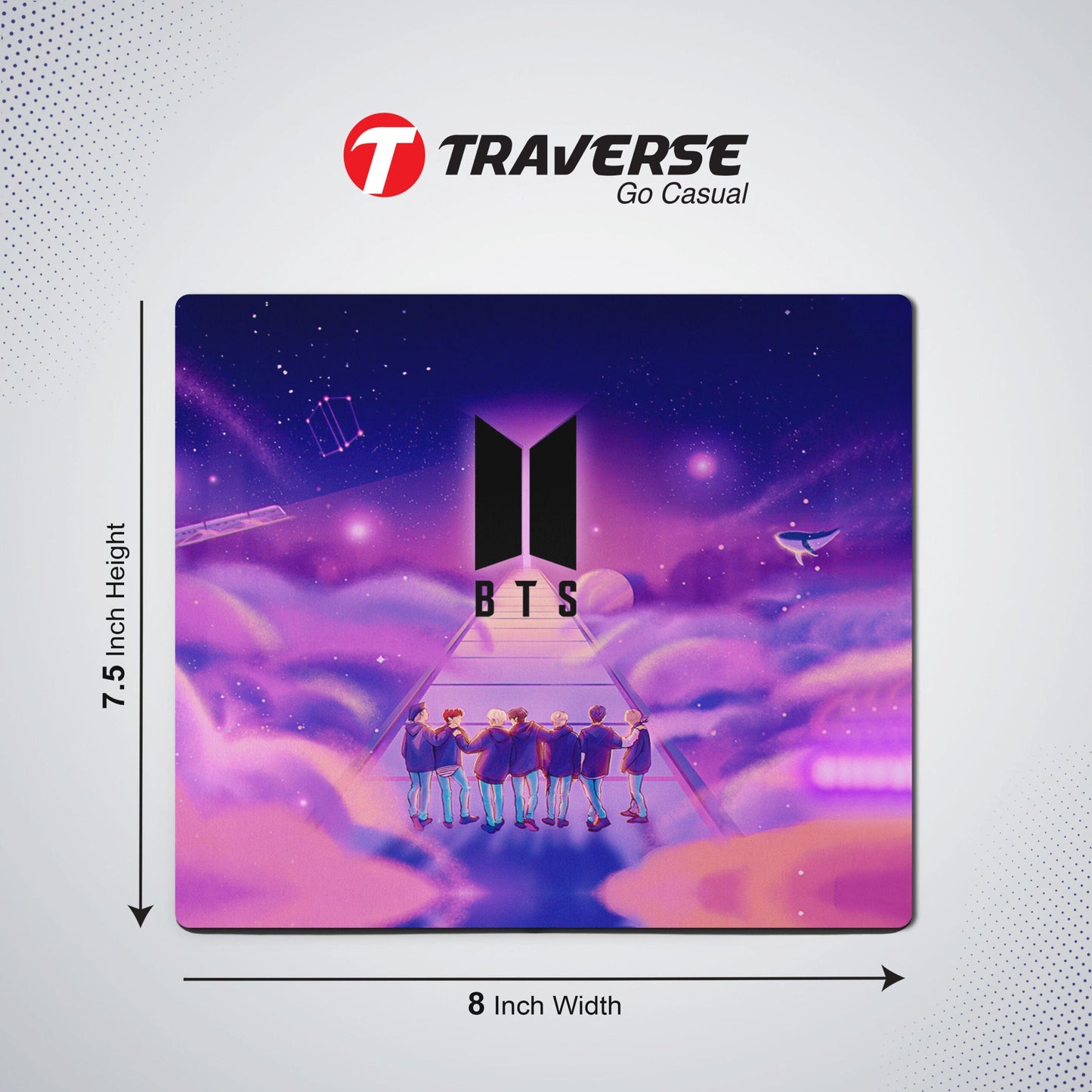 Pack of 3 BTS Army - Bundle Offer - Backpack , BTS Box Pouch with BTS Mouse Pad
