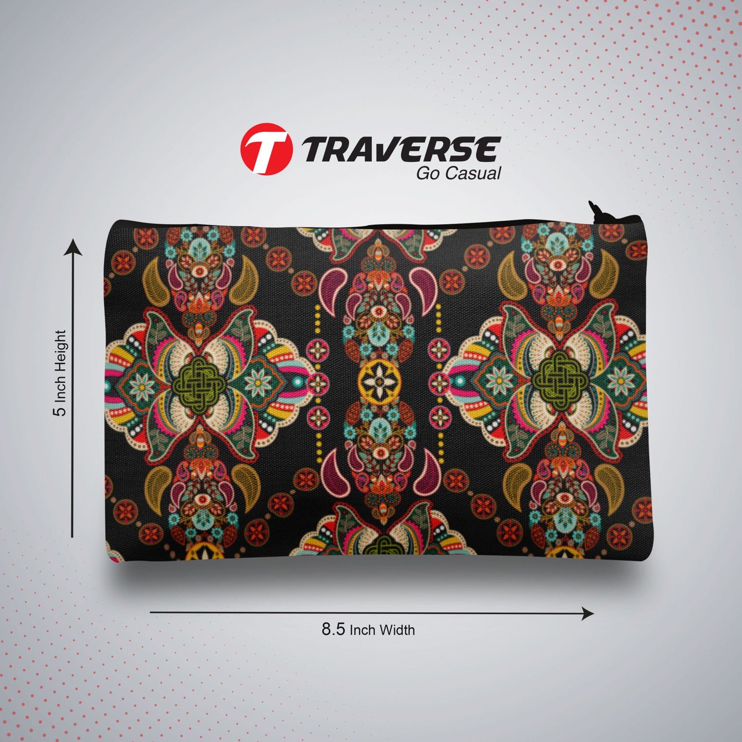 Floral Pencil Pouch For Girls (Digitally printed on Cloth)
