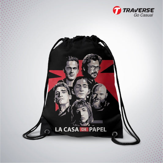 Money Heist Digital Printed School, College & Travelling Bag (Boys & girls)