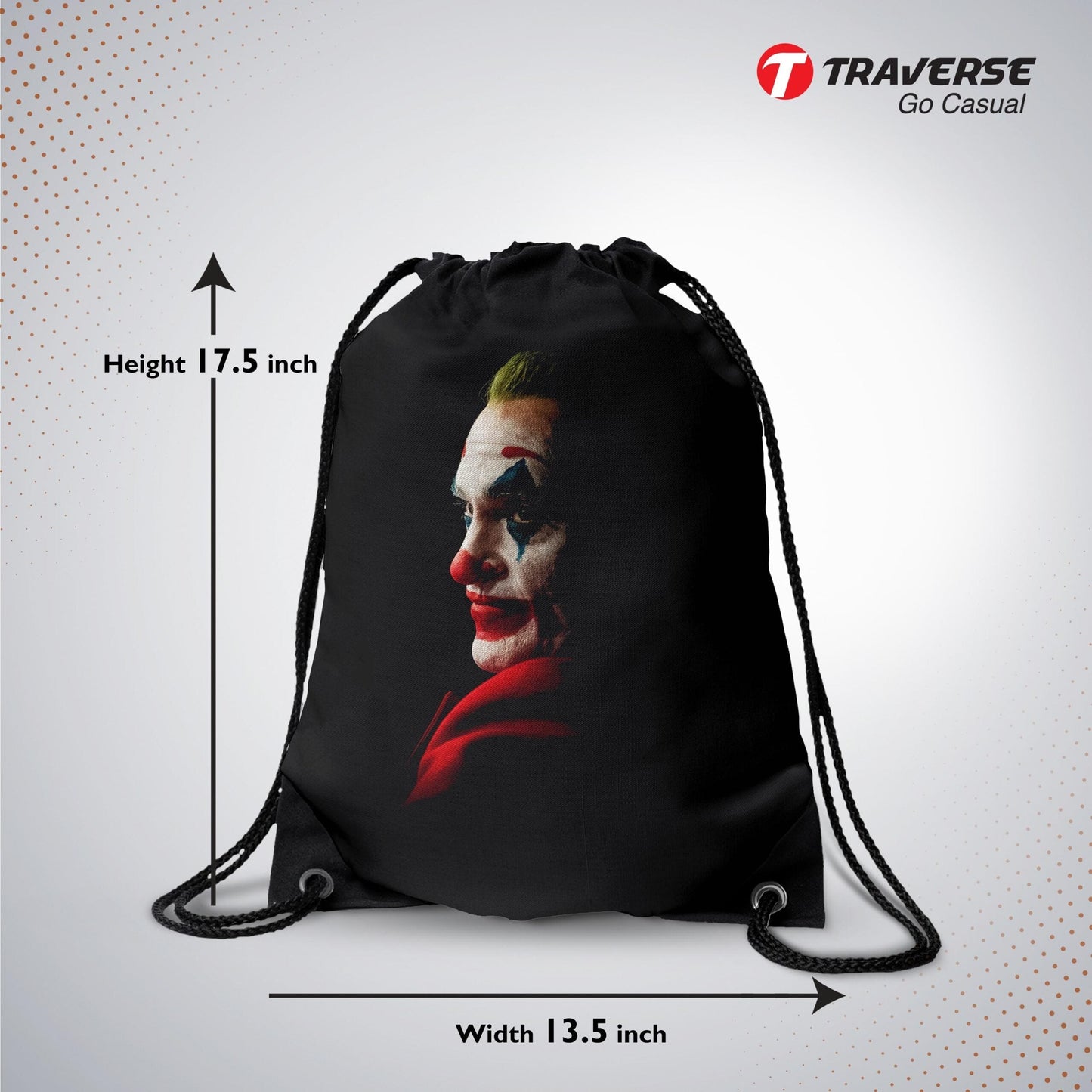 Joker Digitally Printed Drawstring Bag