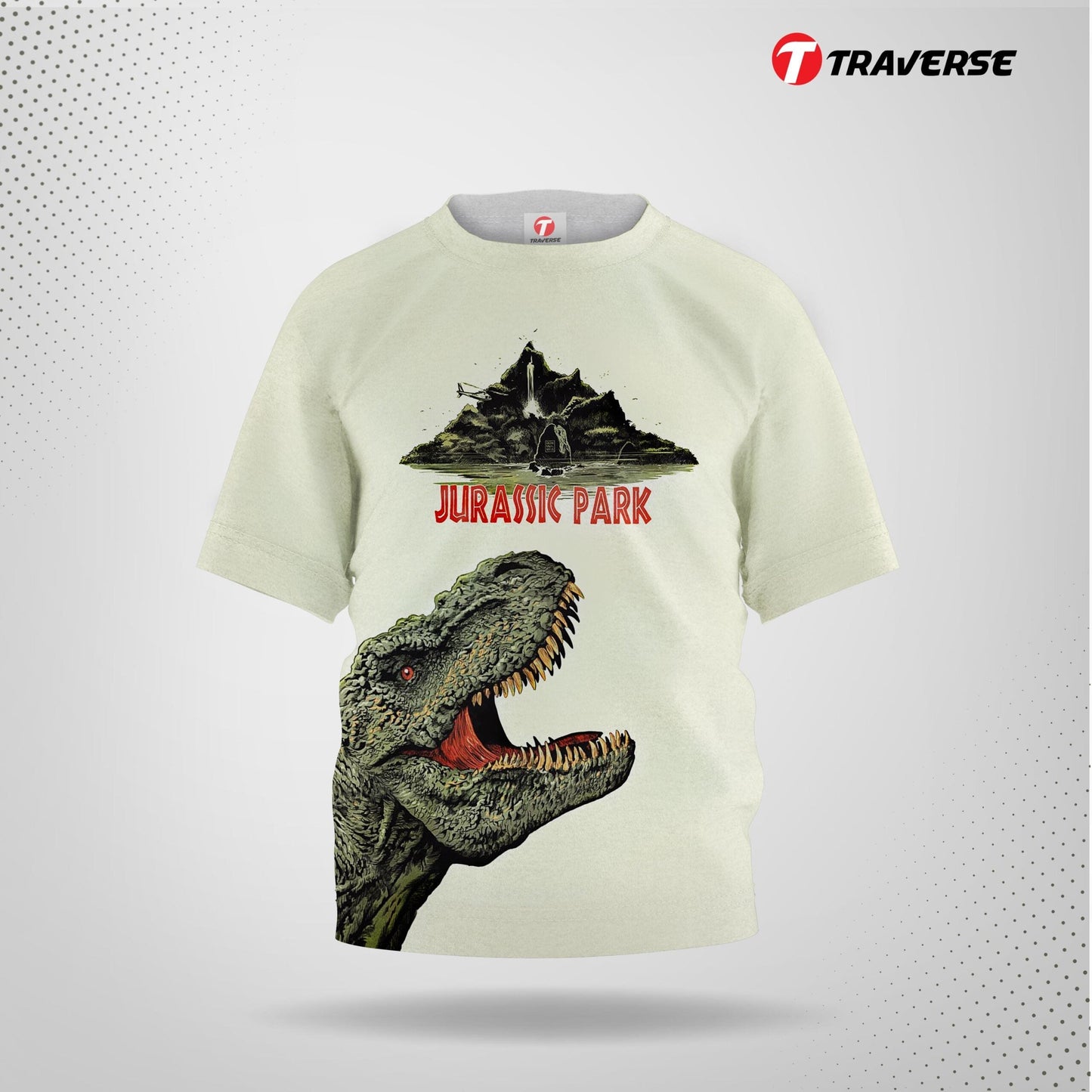Jurassic World Digitally Printed Fashion T-shirts for Kid's by Traverse