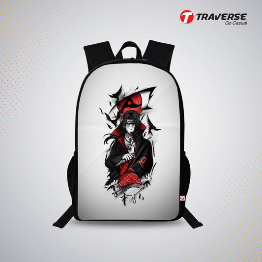 Traverse Anime Naruto Bags For Boys & Girls. Digitally printed on Fabric with latest technology. Dual Compartment large backpack