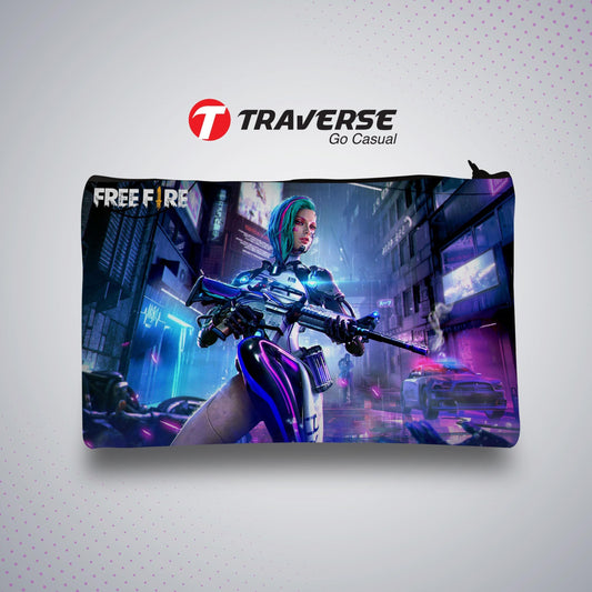 Free Fire Pencil Pouch (Digitally printed on Cloth)
