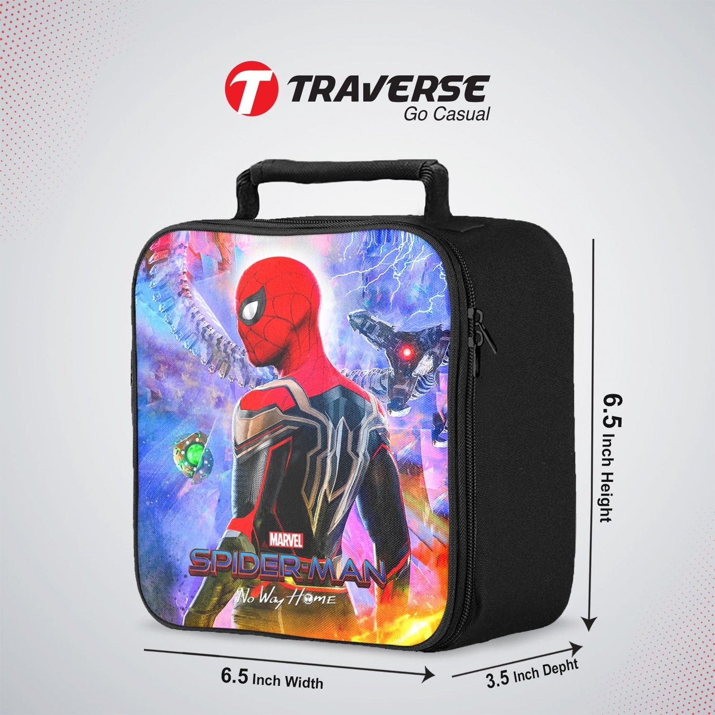 Spiderman No Way Home Sandwich/Lunch box for kids (Digitally printed on Cloth) by Traverse