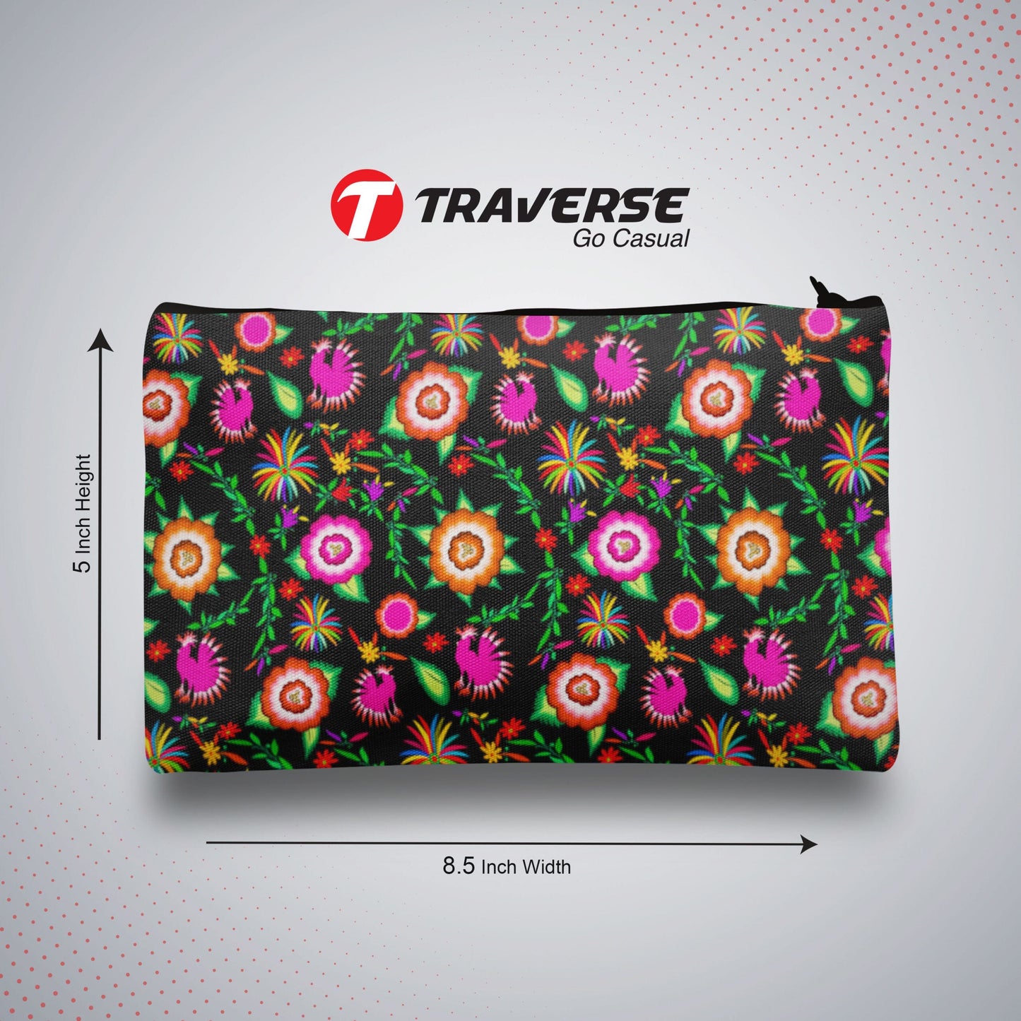 Floral Pencil Pouch For Girls (Digitally printed on Cloth)