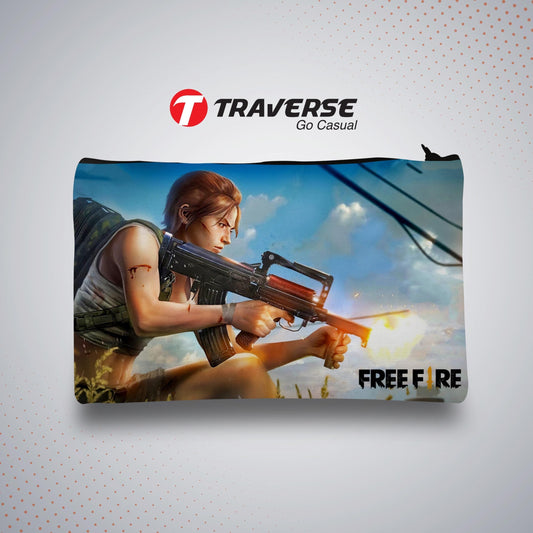 Free Fire Pencil Pouch (Digitally printed on Cloth)