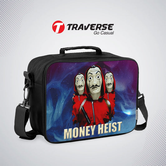Money Heist Lunch box for kids (Digitally printed on Cloth) by Traverse