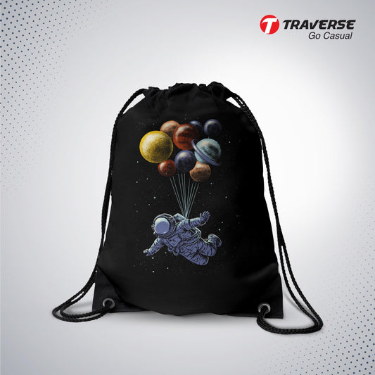 Astronaut Digitally Printed Drawstring Bag