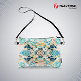 Girl Abstract design - Pouch (Digitally printed on Cloth) with shoulder strap