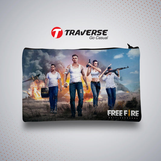 Free Fire Pencil Pouch (Digitally printed on Cloth)