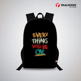 Traverse Best Quote Bags For Boys & Girls. Digitally printed on Fabric with latest technology. Dual Compartment large backpack
