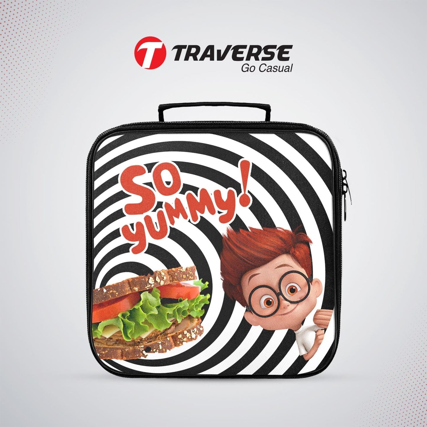 Mr.PEABody Sandwich/Lunch box for kids (Digitally printed on Cloth) by Traverse