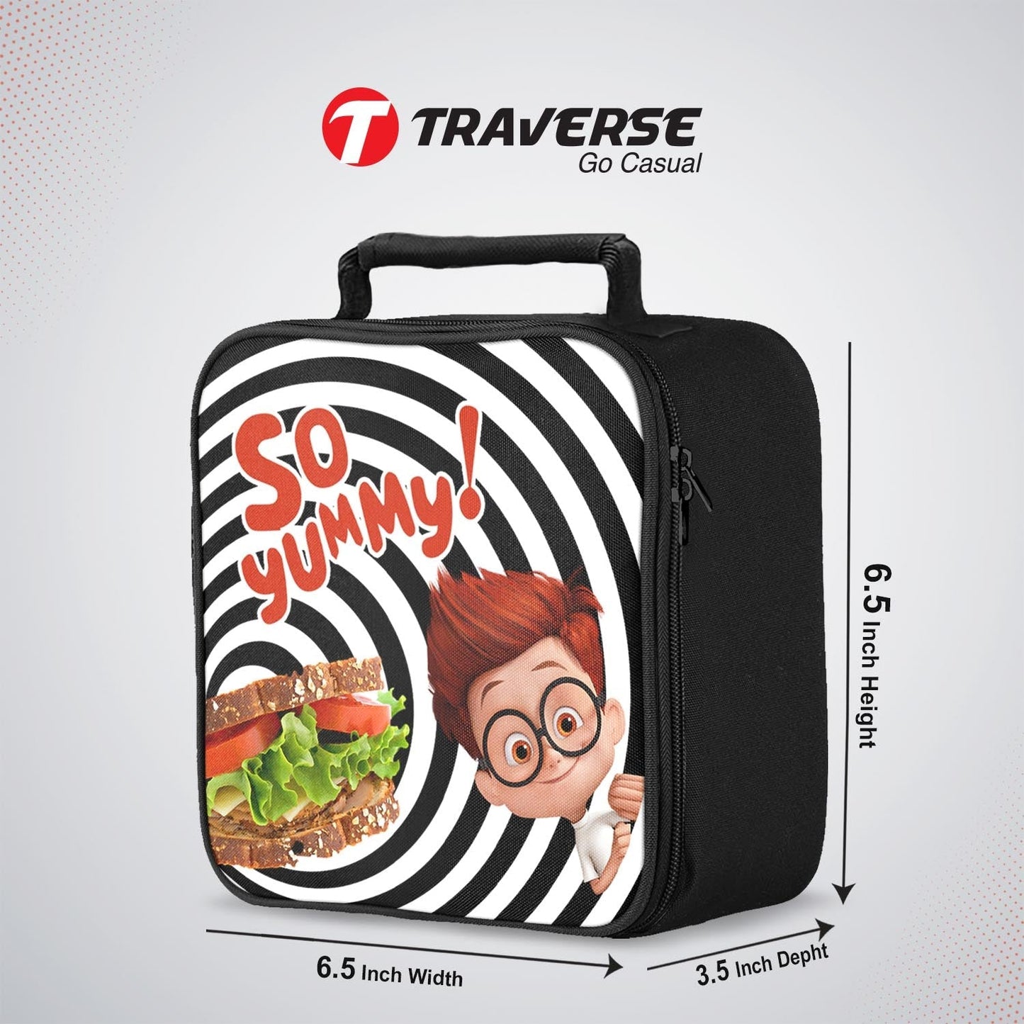 Mr.PEABody Sandwich/Lunch box for kids (Digitally printed on Cloth) by Traverse