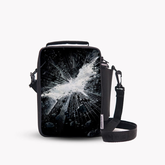 Traverse The Dark Night Lunch Bag with option to carry water bottle- Digitally printed and manufactured by Traverse