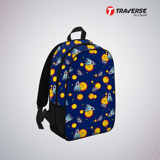 Kids Bag- Space Shuttle , Backpack for Kindergarten (KG), Pre-school classes. Allover printed