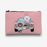 Traverse Brown & Cony cute couple pencil pouch for boys & girls. Digitally printed on Fabric with both sides printed