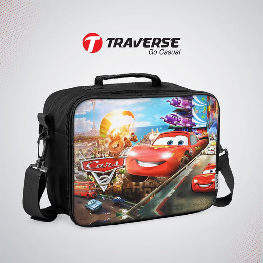 Cars 95 Lunch box for kids (Digitally printed on Cloth) by Traverse