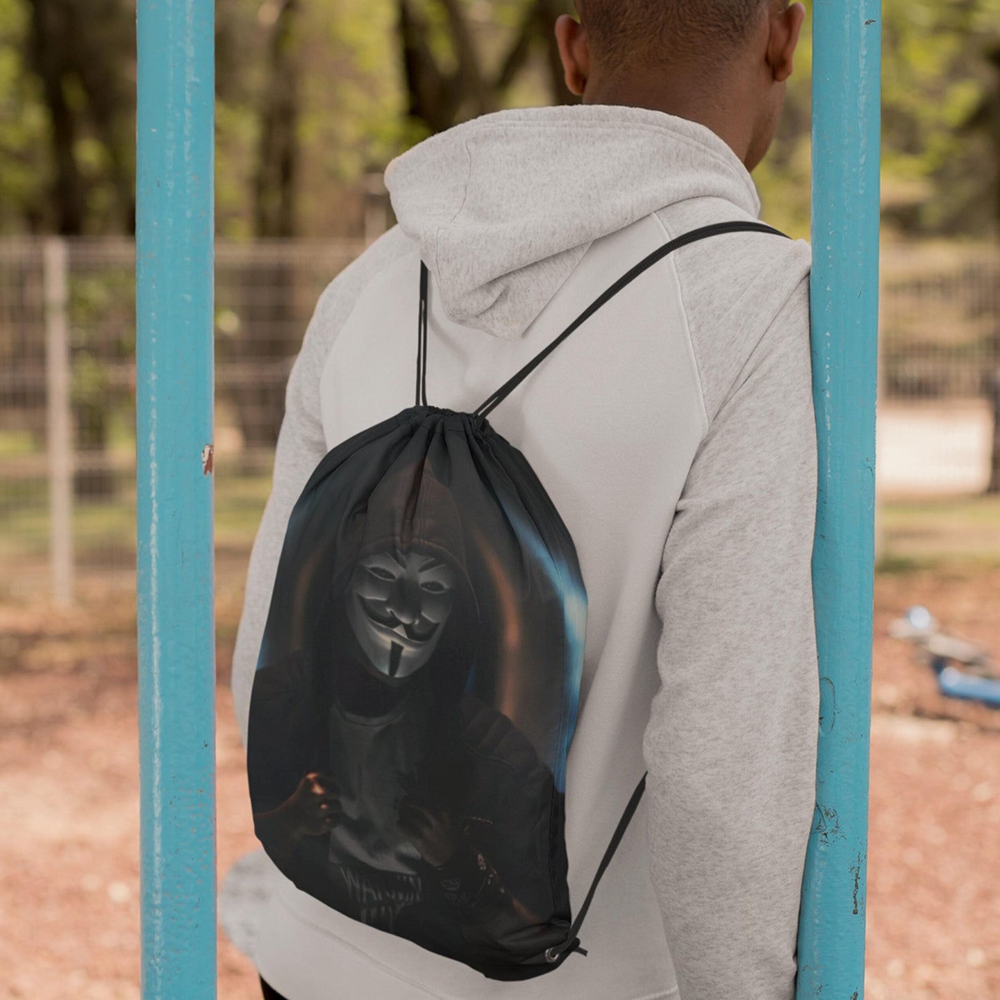 Marshmallow Digitally Printed Drawstring Bag
