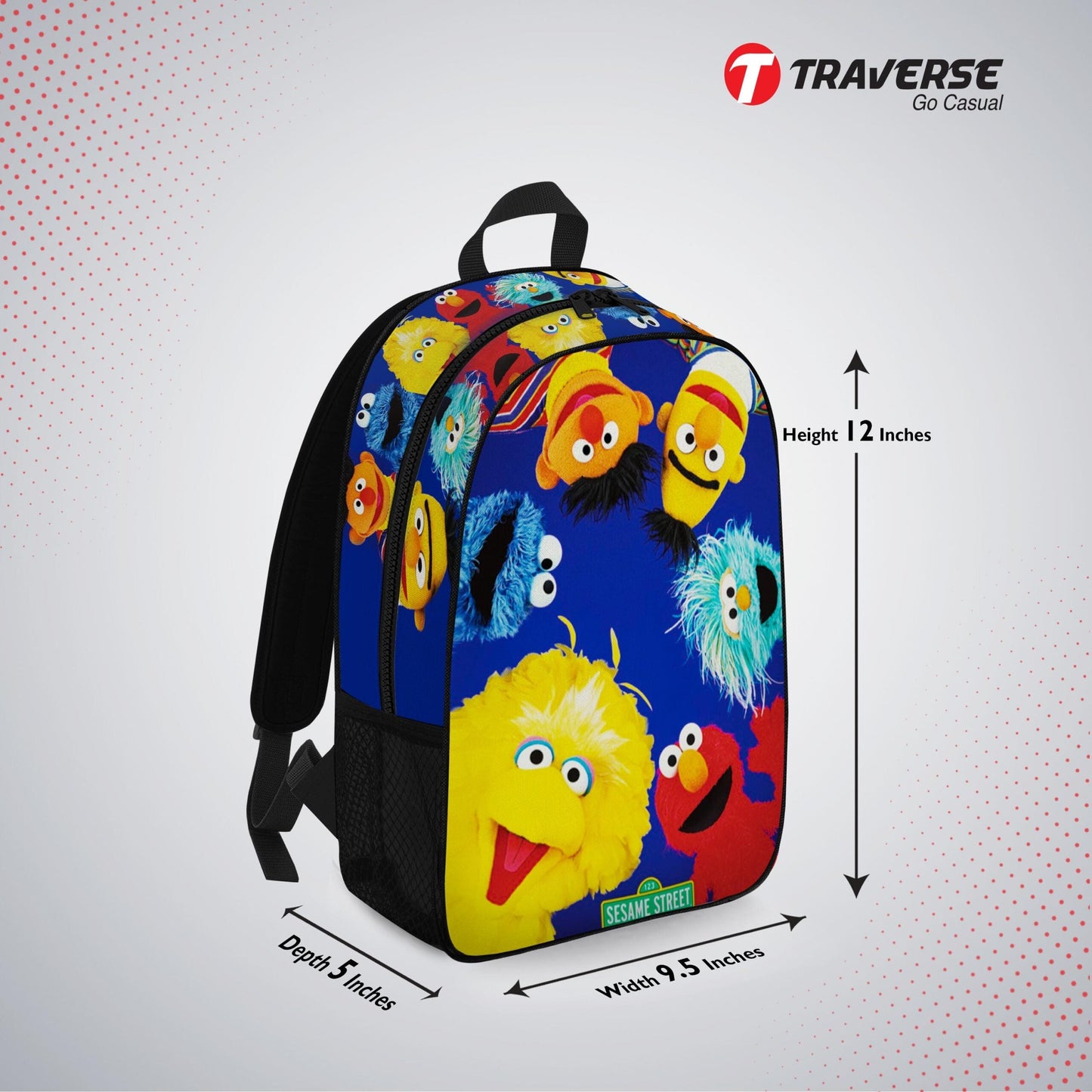 Kids Bag- Elmo , Backpack for Kindergarten (KG), Pre-school classes. Allover printed