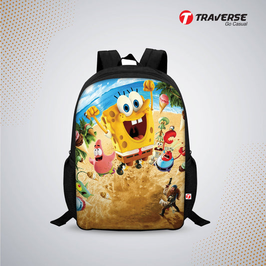Spongebob Digital Printed Backpack for Class 1 to 3