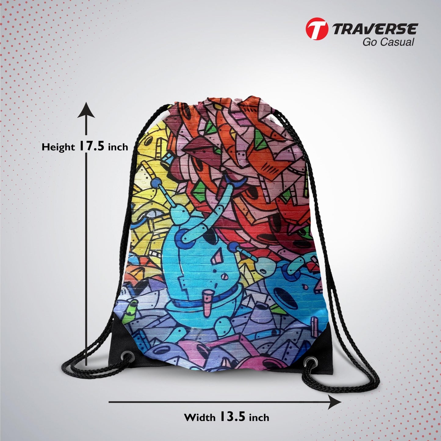 Graffiti Drawstring Bag