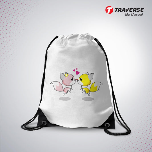 Girl Printed Drawstring Bag