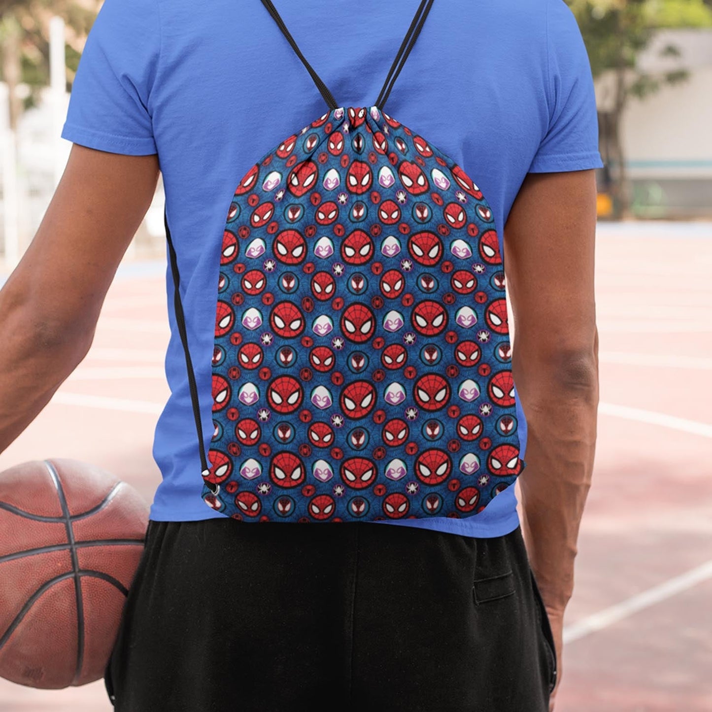 Spider Man Digitally Printed Drawstring Bag