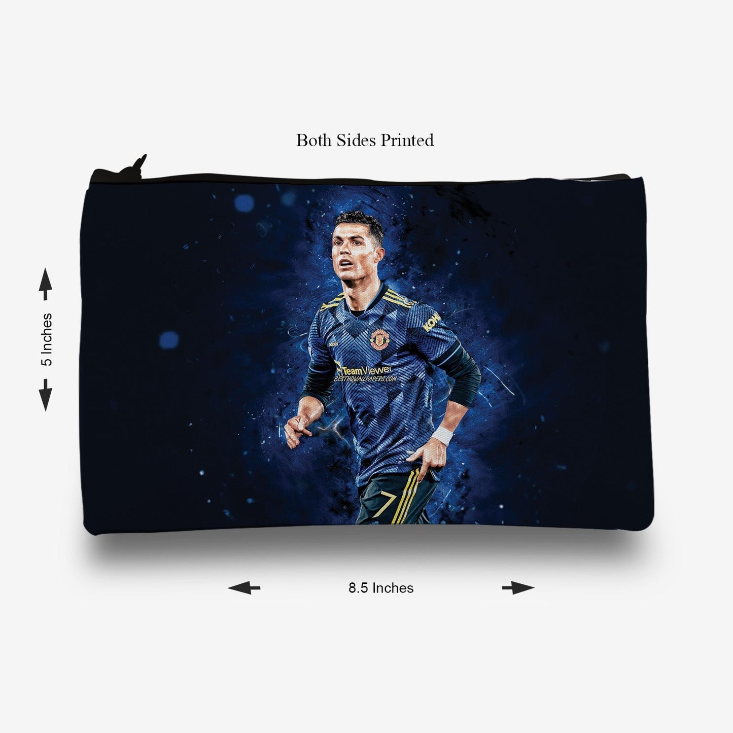 Traverse Ronaldo pencil pouch for boys & girls. Digitally printed on Fabric with both sides printed