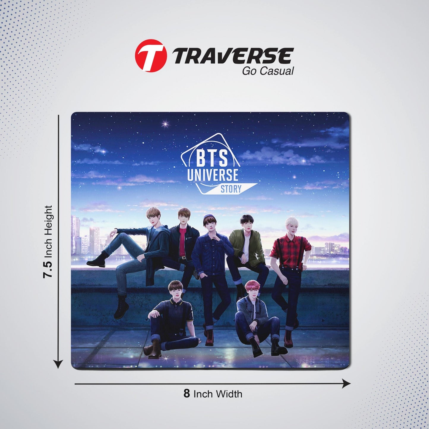 Digitally printed BTS Computer Mouse Pad