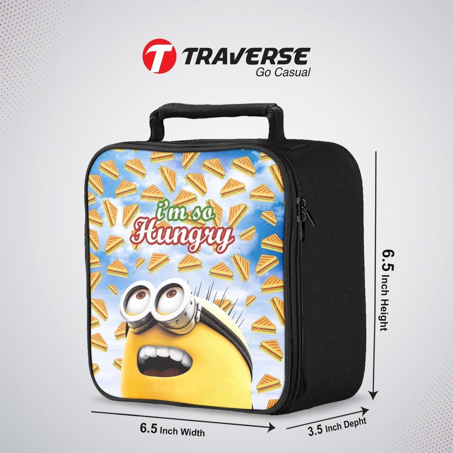 Minions Sandwich/Lunch box for kids (Digitally printed on Cloth) by Traverse