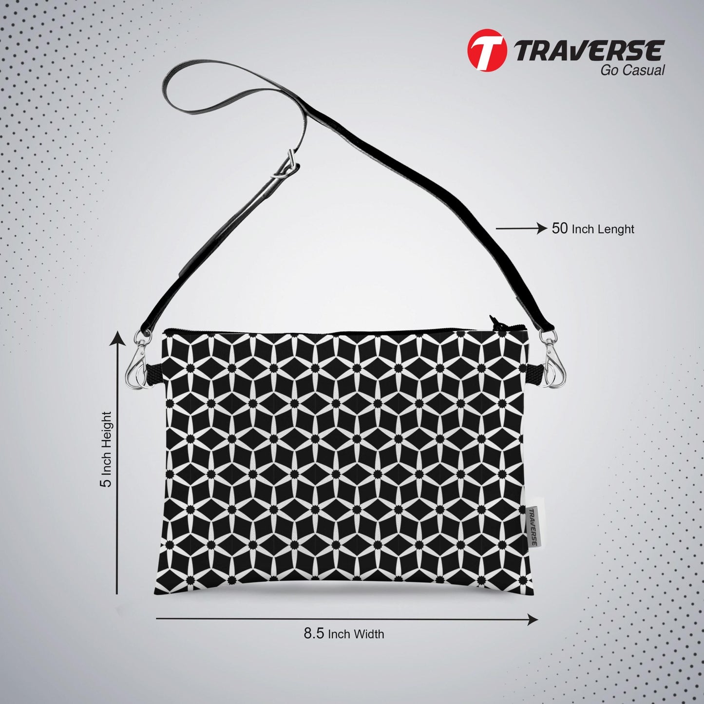 Girl Abstract design - Pouch (Digitally printed on Cloth) with shoulder strap