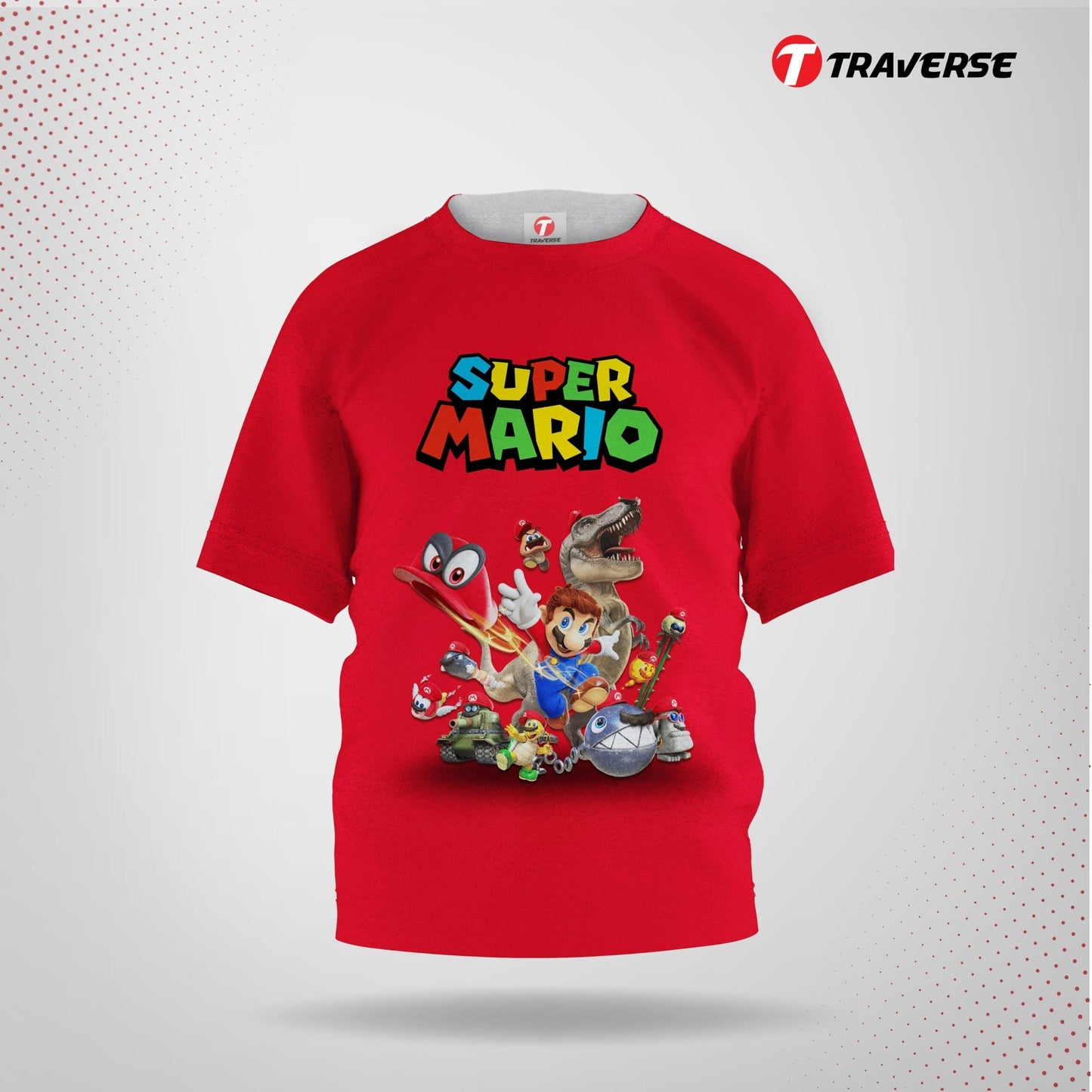 Super Mario Digitally Printed Fashion T-shirts for Kid's by Traverse