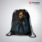 Ghost Rider Digitally Printed Drawstring Bag