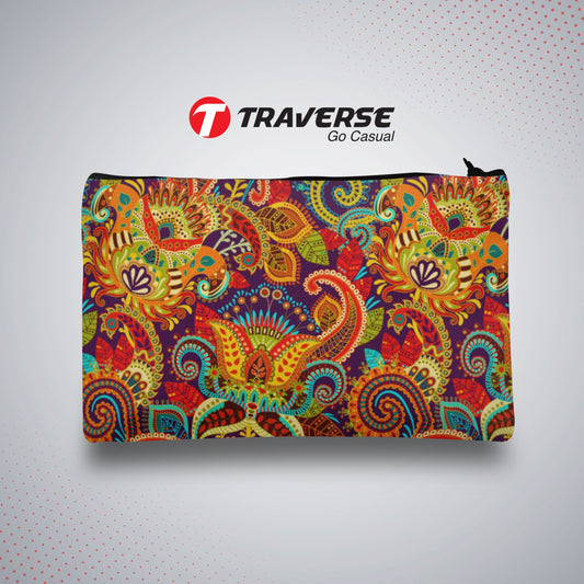 Floral Pencil Pouch For Girls (Digitally printed on Cloth)