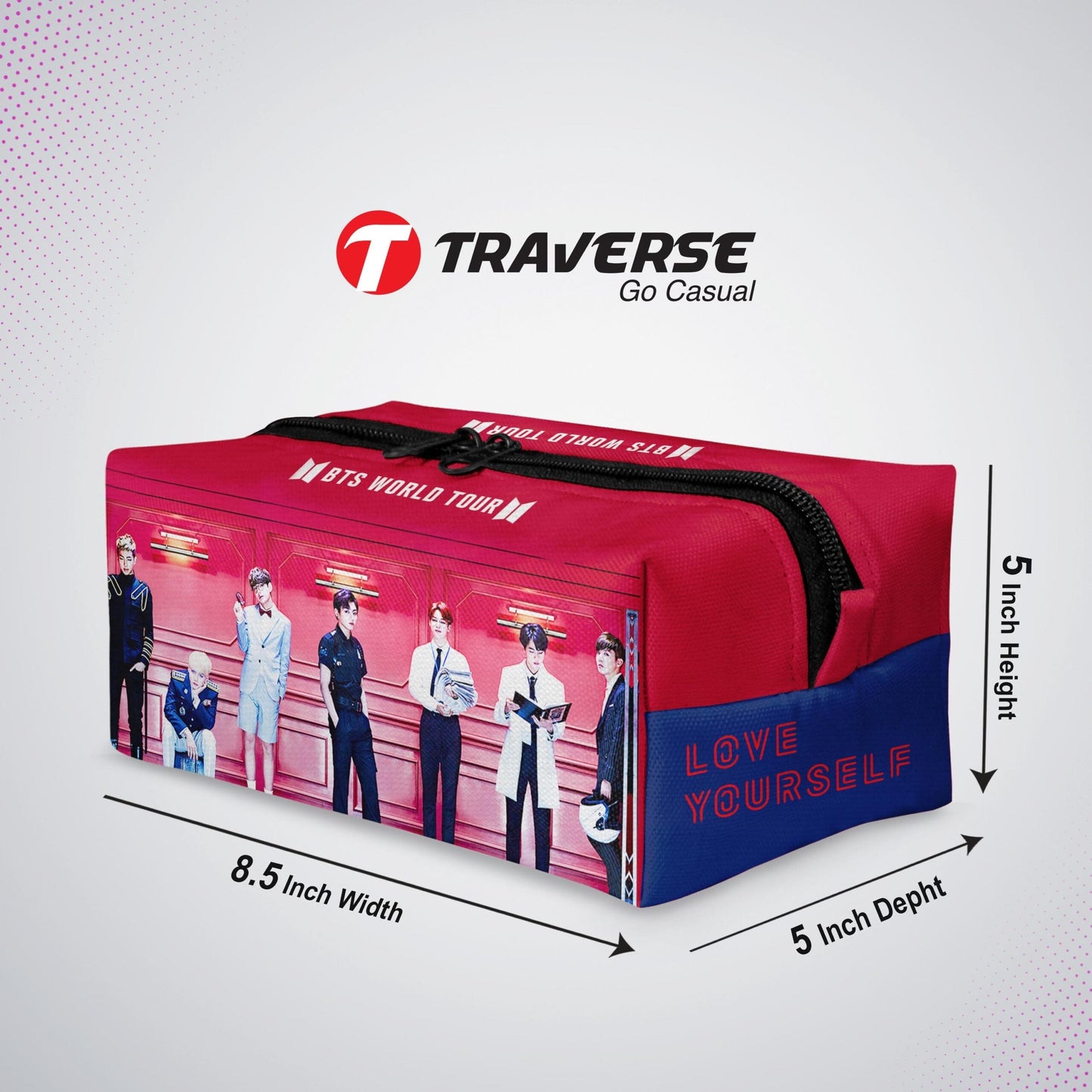 BTS Box Pencil Case - Digitally printed on fabric by Traverse