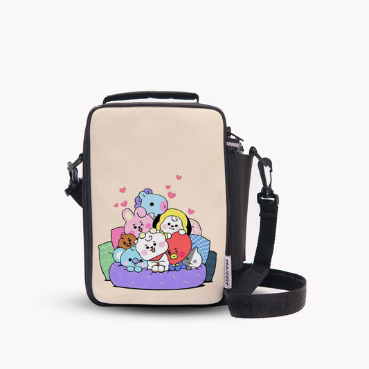 Traverse BT21 Lunch Bag with option to carry water bottle- Digitally printed and manufactured by Traverse
