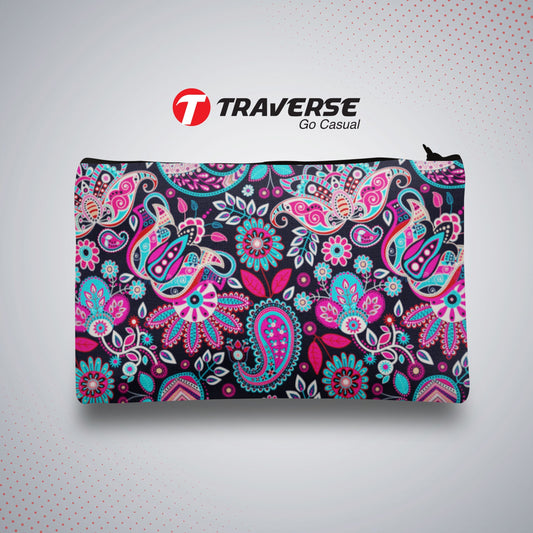 Floral Pencil Pouch For Girls (Digitally printed on Cloth)