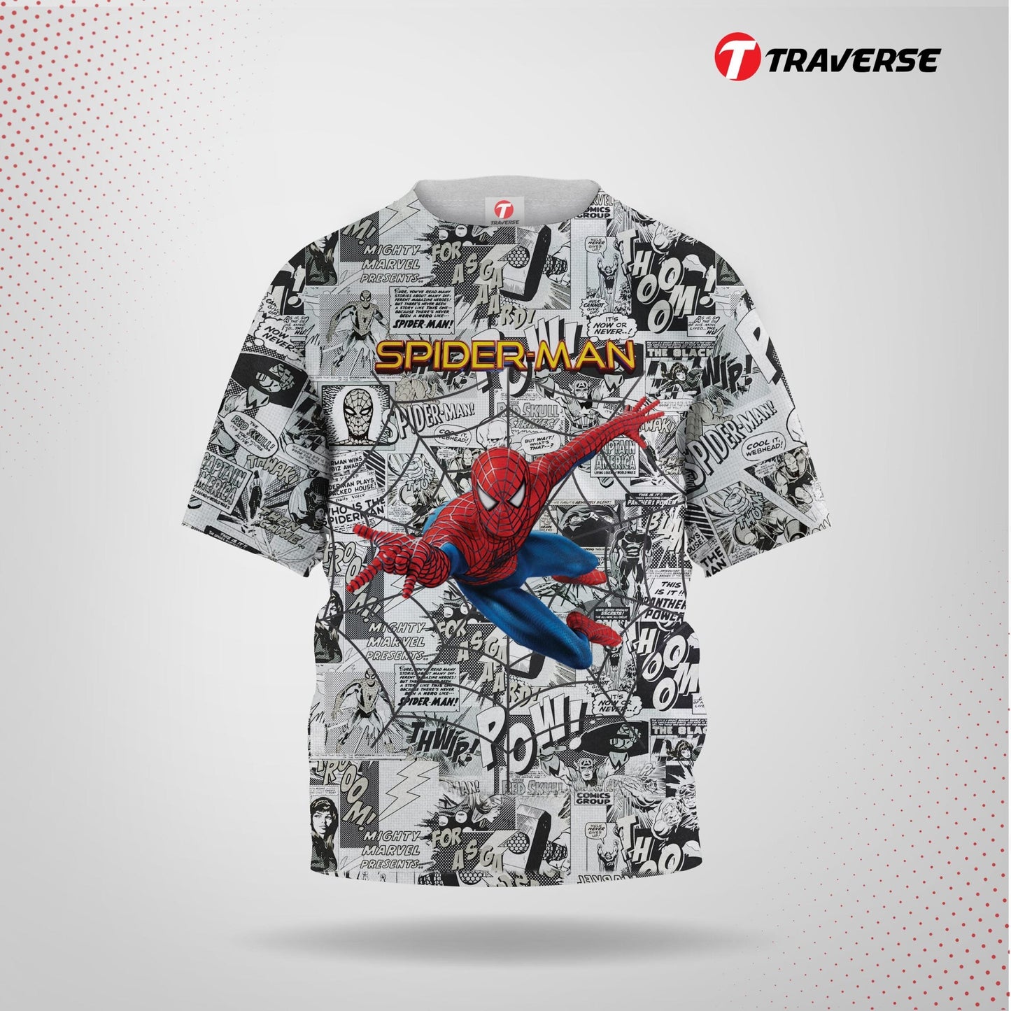 Spider Man Digitally Printed Fashion T-shirts for Kid's by Traverse