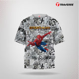 Spider Man Digitally Printed Fashion T-shirts for Kid's by Traverse