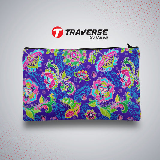 Floral Pencil Pouch For Girls (Digitally printed on Cloth)