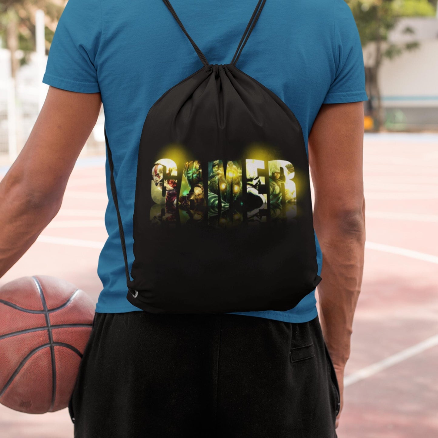 Gamer Digitally Printed Drawstring Bag