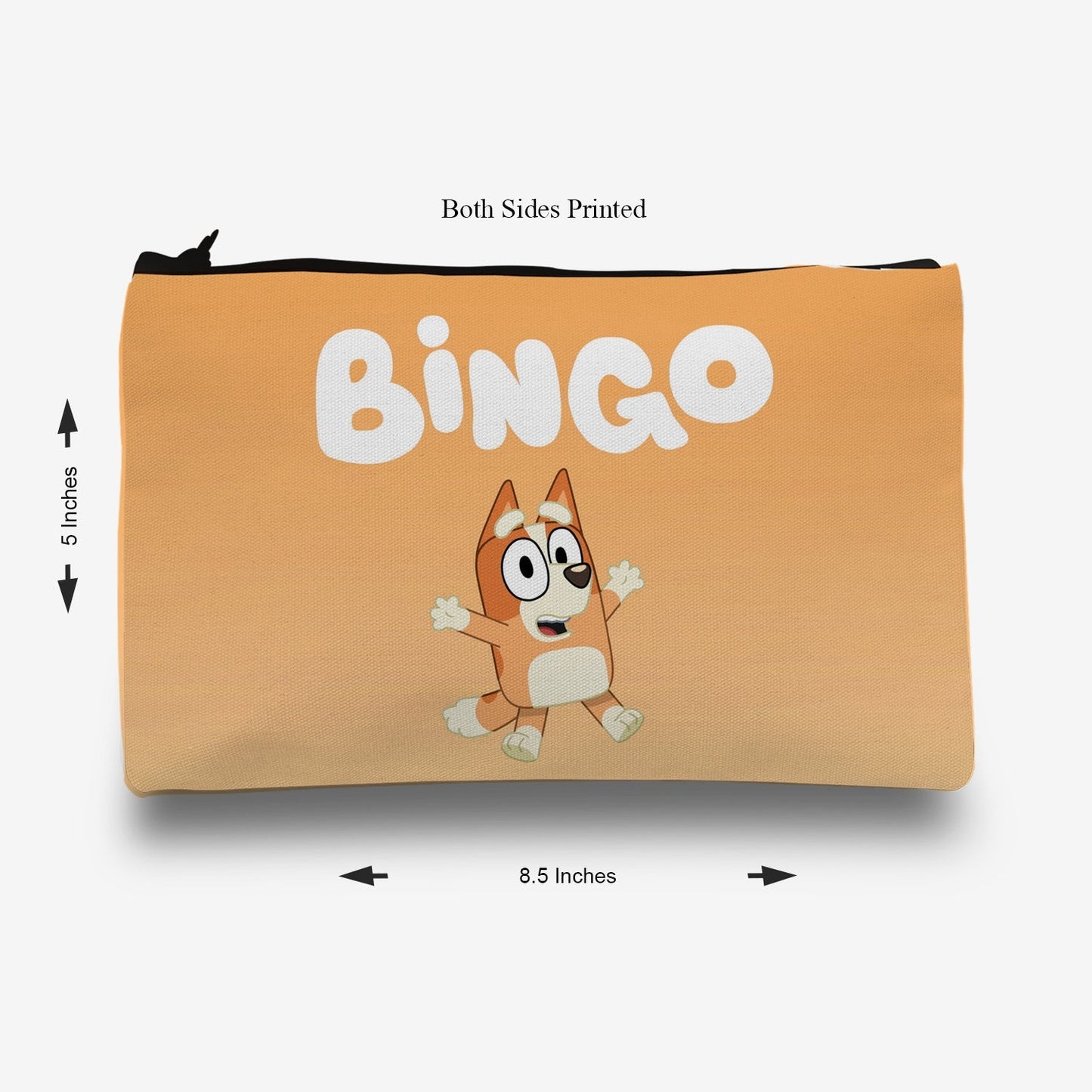Traverse Bingo Bluey pencil pouch for boys & girls. Digitally printed on Fabric with both sides printed