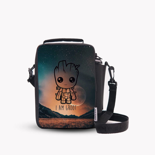 Traverse Groot Lunch Bag with option to carry water bottle- Digitally printed and manufactured by Traverse
